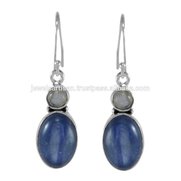 Lovely Kyanite And Labradorite Gemstone 925 Sterling Silver Earring Jewelry